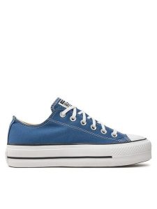 Converse Trampki Chuck Taylor All Star Lift Platform Ox A08289C Granatowy. Niebieskie trampki Converse, bez wzorów, z materiału, bez zapięcia. Za 259,99 zł.