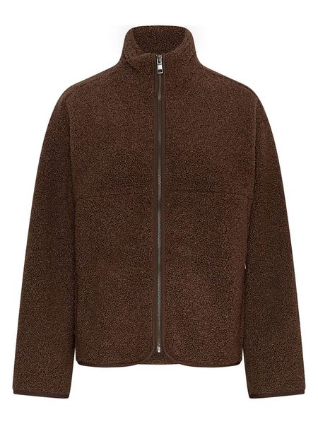 MOSS COPENHAGEN Kurtka pluszowa "Letha" w kolorze ciemnobrązowym rozmiar: L/XL. Brązowe kurtki Moss Copenhagen, l, bez wzorów, bez kaptura. Za 305,29 zł.