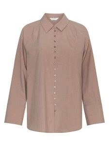 MOSS COPENHAGEN Koszula w kolorze beżowym rozmiar: L/XL. Brązowe koszule Moss Copenhagen, l, bez wzorów, bez kołnierzyka, bez ramiączek. Za 149,95 zł.