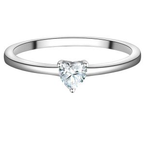 Trilani Pierscionek Serce z Srebra Sterling w srebrze z Cyrkonia Pierścionki 1 ct Damski. Białe pierścionki Trilani, z cyrkonią, srebrne. Za 169,99 zł.