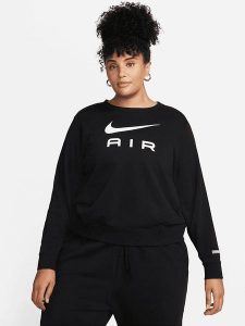 Nike Bluza w kolorze czarnym rozmiar: 3X. Czarne bluzy Nike, bez wzorów, bez kaptura. Za 277,36 zł.