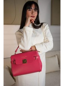 Christian Laurier Skórzana torebka "Swang" w kolorze różowym - 28 x 20 x 11 cm rozmiar: onesize. Różowe torebki klasyczne Christian Laurier, bez wzorów, z materiału, przez ramię, bez dodatków. Za 304,99 zł.