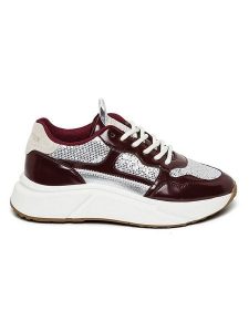 Steve Madden Sneakersy w kolorze srebrno-czerwonym rozmiar: 41. Czerwone trampki Steve Madden, bez wzorów, bez zapięcia. Za 294,28 zł.