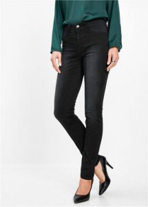 Dżinsy Skinny, mid waist, ze stretchem. Niebieskie jeansy bonprix, bez wzorów, z jeansu. Za 119,99 zł.