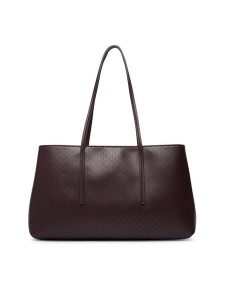 Calvin Klein Torebka Emblem Aop Medium Work Tote LV04F3786G Bordowy. Czerwone torebki klasyczne Calvin Klein, bez wzorów, ze skóry, bez dodatków. Za 649,99 zł.