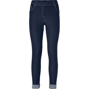 Legginsy w optyce dżinsu z mieszanki bawełny. Czarne jeansy bonprix, bez wzorów, z bawełny. Za 119,99 zł.