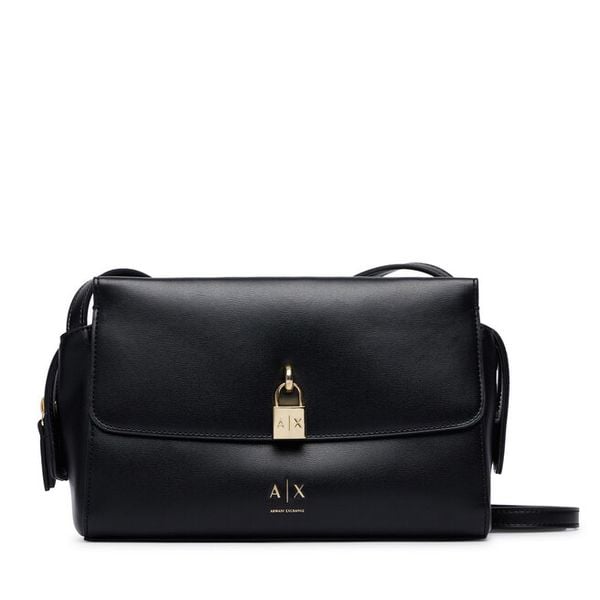 Torebka Armani Exchange. Czarne torebki klasyczne Armani Exchange, bez wzorów, bez dodatków. Za 614,99 zł.