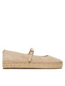 LAUREN RALPH LAUREN Espadryle 802P06401001 Beżowy. Brązowe espadryle Lauren Ralph Lauren, bez wzorów, ze skóry, bez obcasa. Za 689,99 zł.