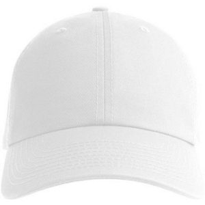 6panelowa Czapka Z Daszkiem Z Bawełny Organicznej Dla Dorosłych Unisex. Białe czapki ATLANTIS, bez wzorów, z bawełny. Za 66,99 zł.