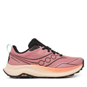 Buty do biegania Saucony. Czerwone buty sportowe Saucony, bez wzorów, bez zapięcia, do biegania. Za 491,99 zł.
