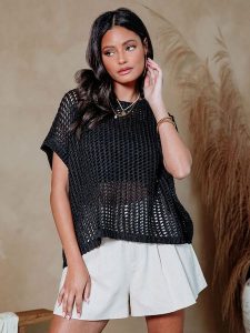 LA Angels Sweter w kolorze czarnym rozmiar: XL. Czarne swetry oversize LA Angels, xl, bez wzorów, z bawełny, bez ramiączek. Za 126,99 zł.