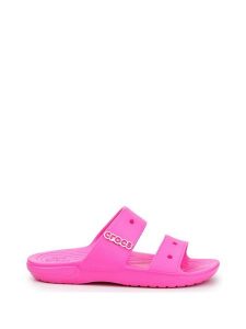 Crocs Klapki "Classic" w kolorze różowym rozmiar: 41/42. Różowe klapki Crocs, bez wzorów, bez obcasa. Za 87,81 zł.