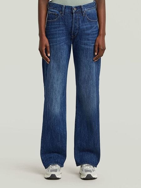 G-Star Dżinsy - Boyfriend fit - w kolorze granatowym rozmiar: W33/L32. Niebieskie jeansy G-Star, z aplikacjami, ze skóry. Za 246,11 zł.