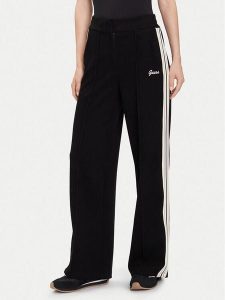 Guess Spodnie dresowe V5BB16 KCX52 Czarny Wide Leg. Czarne spodnie dresowe Guess, m, z aplikacjami, z dresówki. Za 349,99 zł.