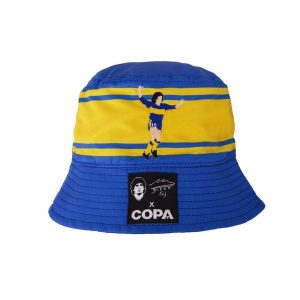 Kapelusz wędkarza dla dorosłych - Haft Maradona x COPA Boca - Niebieski. Niebieskie kapelusze COPA FOOTBALL, bez wzorów. Za 127,06 zł.