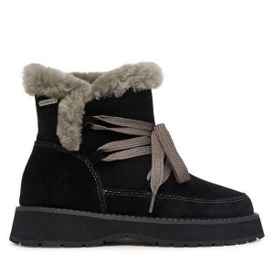 Śniegowce EMU Australia. Czarne buty zimowe EMU Australia, bez obcasa, bez zapięcia. Za 774,99 zł.