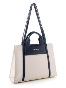 Vince Camuto Torebka "Umbria" w kolorze kremowo-granatowym - 37 x 27 x 11 cm rozmiar: onesize. Niebieskie torebki klasyczne Vince Camuto, bez wzorów, z materiału, na ramię, bez dodatków. Za 204,95 zł.