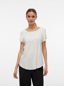 Vero Moda Koszulka w kolorze białym rozmiar: S. Białe bluzki Vero Moda, s, bez wzorów, bez kołnierzyka, bez ramiączek. Za 35,10 zł.