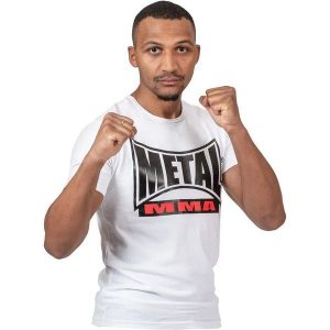 Koszulka mma Metal Boxe visual. Białe koszulki sportowe METAL BOXE, bez wzorów, bez ramiączek. Za 152,50 zł.