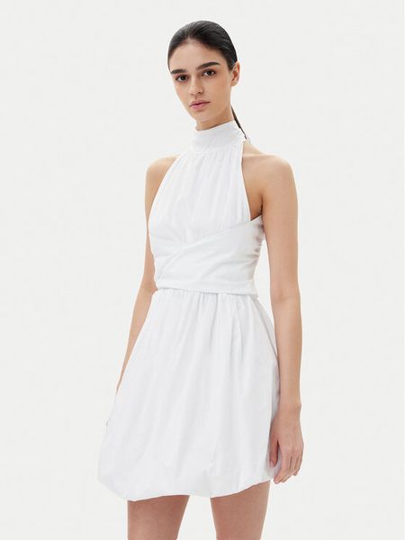 ViCOLO Sukienka koktajlowa TD0606 Biały Regular Fit. Białe kombinezony ViCOLO, s, bez wzorów, z bawełny, wizytowe, bez kołnierzyka, bez ramiączek. Za 279,99 zł.