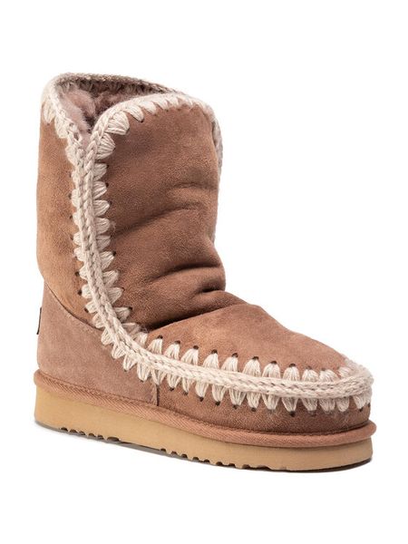 Mou Śniegowce Eskimo 24 FW101000A Brązowy. Brązowe buty zimowe Mou, ze skóry, bez obcasa, bez zapięcia. Za 759,99 zł.