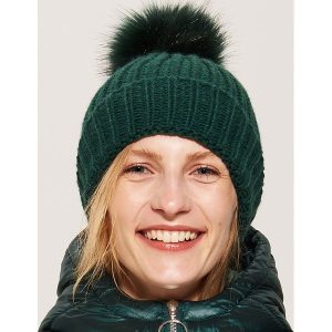 Czapka z puszystym pomponem - Turkusowy. Czapki marki House. W wyprzedaży za 15,99 zł.