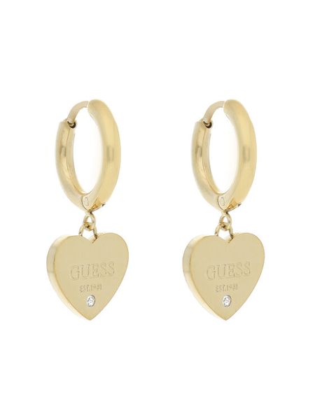 Guess Kolczyki Huggie Me JUBE03 145JW Żółte złocenie. Żółte kolczyki Guess. Za 189,99 zł.