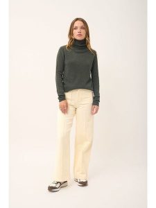 Just Cashmere Kaszmirowy sweter "Ava" w kolorze khaki rozmiar: L. Brązowe golfy Just Cashmere, bez wzorów, z kaszmiru. Za 369,99 zł.