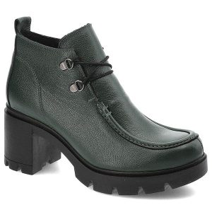Zielone Botki Armodo Eleganckie Obuwie Damskie Na Obcasie. Zielone botki Armodo, bez wzorów, ze skóry, bez obcasa, na obcasie, bez zapięcia. Za 349,00 zł.
