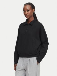 Beverly Hills Polo Club Bluza L6603T-HR Czarny Relaxed Fit. Czarne bluzy Beverly Hills Polo Club, l, bez wzorów, z bawełny, bez kaptura. Za 289,99 zł.