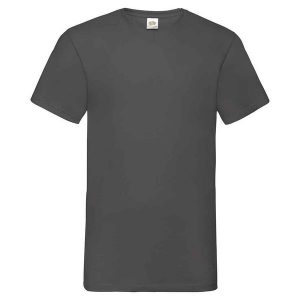 Koszulka Unisex Dla Dorosłych Z Dekoltem W Szpic. Brązowe bluzki FRUIT OF THE LOOM, l, bez wzorów, sportowe, bez kołnierzyka, bez ramiączek. Za 39,99 zł.