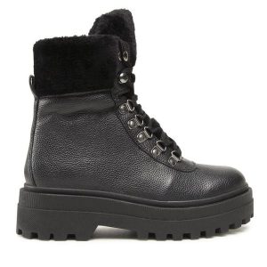 Trapery Lasocki. Czarne buty zimowe Lasocki, bez obcasa, bez zapięcia. Za 299,99 zł.