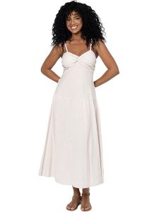 Aller Simplement Sukienka w kolorze białym rozmiar: 38/40. Białe sukienki Aller Simplement, bez wzorów, bez kołnierzyka, bez ramiączek, maxi. Za 100,99 zł.