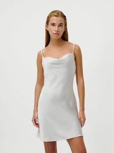 LeGer Sukienka "Letizia" w kolorze srebrnym rozmiar: 40. Szare sukienki LeGer, bez wzorów, bez kołnierzyka, bez ramiączek, mini. Za 100,99 zł.