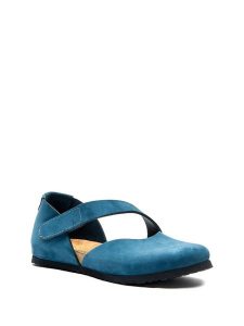 Comfortfusse Skórzane baleriny w kolorze granatowym rozmiar: 37. Niebieskie balerinki Comfortfüße, bez wzorów, z okrągłym noskiem, bez obcasa, bez zapięcia. Za 165,31 zł.