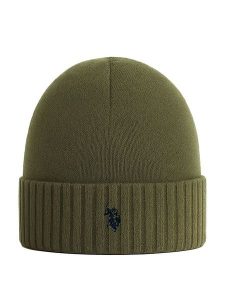 U.S. Polo Assn. Czapka w kolorze oliwkowym rozmiar: onesize. Brązowe czapki U.S. Polo Assn., bez wzorów, z kaszmiru. Za 126,15 zł.