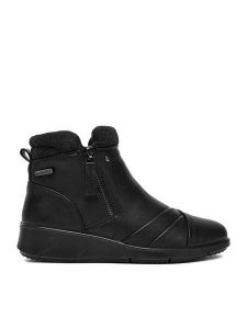 Go Soft Botki CEO-KFB24WW005-01 Czarny. Czarne botki Go Soft, bez wzorów, z materiału, bez obcasa, na płaskiej podeszwie, bez zapięcia. Za 179,99 zł.