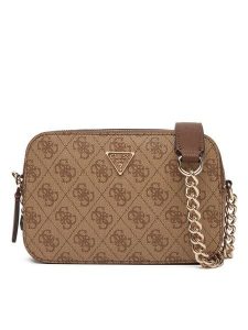 Guess Torebka Noelle II HWBG96 72140 Brązowy. Brązowe torebki klasyczne Guess, z aplikacjami, ze skóry, bez dodatków. Za 419,99 zł.