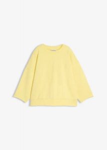 Bluza oversize z mieszanki bawełny. Żółte bluzy bonprix, bez wzorów, z bawełny, bez kaptura. Za 159,99 zł.
