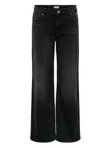 ONLY Dżinsy - Comfort fit - w kolorze czarnym rozmiar: W33/L34. Czarne jeansy ONLY, z aplikacjami, ze skóry. Za 79,03 zł.
