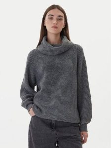 ONLY Golf Whitney 15353187 Szary Oversize. Szare swetry oversize ONLY, s, bez wzorów, z syntetyku, bez ramiączek. Za 129,99 zł.