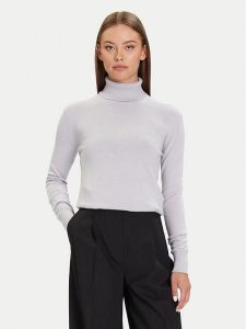 Calvin Klein Golf LV044D371G Fioletowy Regular Fit. Fioletowe golfy Calvin Klein, bez wzorów, z syntetyku. Za 329,99 zł.