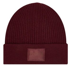 Czapka Guess. Czerwone czapki Guess, z aplikacjami. Za 129,99 zł.