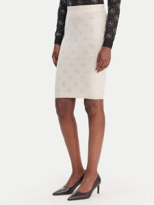 Guess Spódnica mini W6RD0O Z3JD2 Beżowy Regular Fit. Brązowe spódnice Guess, s, z aplikacjami, z syntetyku, mini. Za 479,99 zł.