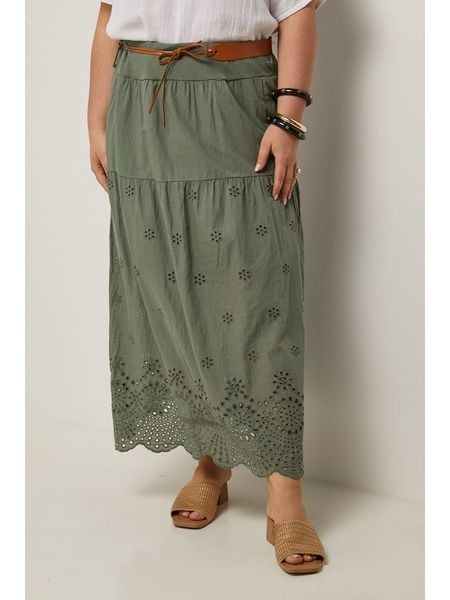 Curvy Lady Spódnica w kolorze khaki rozmiar: 48/50. Brązowe spódnice Curvy Lady, na co dzień, bez wzorów, ze skóry, klasyczne, maxi. Za 104,89 zł.