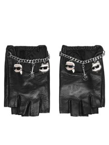 KARL LAGERFELD Rękawiczki B3W33034 Czarny. Czarne rękawiczki KARL LAGERFELD, bez wzorów, ze skóry. Za 549,99 zł.