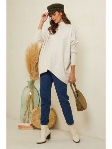 Soft Cashmere Sweter w kolorze beżowym rozmiar: 34/36. Brązowe swetry oversize Soft Cashmere, bez wzorów, z kaszmiru, bez ramiączek. Za 104,99 zł.