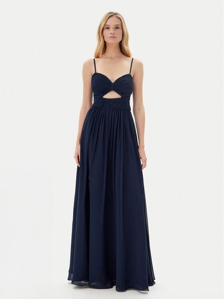 Hey Kyla Sukienka wieczorowa 5AH025HK Granatowy Slim Fit. Niebieskie sukienki Hey Kyla, bez wzorów, z syntetyku, wizytowe, bez kołnierzyka, bez ramiączek. Za 689,00 zł.