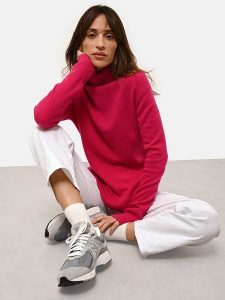 Just Cashmere Kaszmirowy sweter "Lexie" w kolorze różowym rozmiar: XXL. Różowe golfy Just Cashmere, bez wzorów, z kaszmiru. Za 312,52 zł.