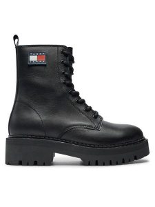 Tommy Jeans Trapery Urban EN0EN02628 Czarny. Czarne buty zimowe Tommy Jeans, z jeansu, bez obcasa, bez zapięcia. Za 799,99 zł.